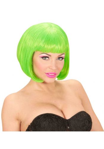Αποκριάτικo Αξεσουάρ Πράσινη Περούκα Valentina Φωσφοριζέ