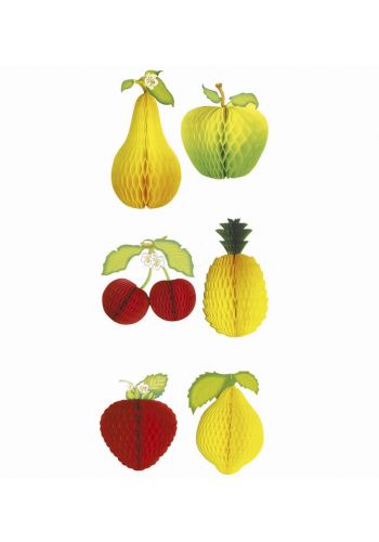 Αποκριάτικο Αξεσουάρ Σετ Κρεμαστά Διακοσμητικά Φρούτα (3 Σχέδια)