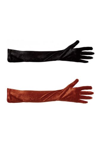 Αποκριάτικο Αξεσουάρ Γάντια Βελούδινα (2 Χρώματα)