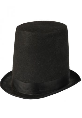 Αποκριάτικο Αξεσουάρ Μαύρο Καπέλο Ημίψηλο με Μαύρη Κορδέλα, Λόρδου