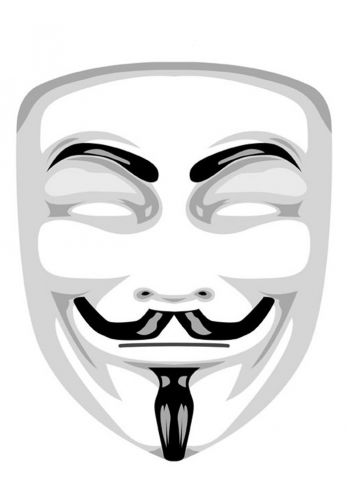 Αποκριάτικο Αξεσουάρ Χάρτινη Μάσκα Anonymous