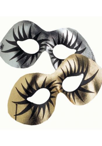 Αποκριάτικο Αξεσουάρ Μάσκα Ματιών με Μαύρο Σχέδιο (2 Xρώματα)