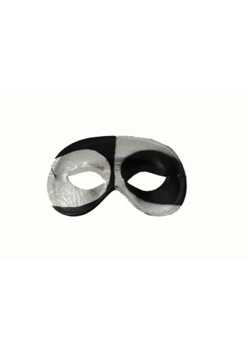 Αποκριάτικη Μάσκα Ματιών Μαύρο - Ασημί