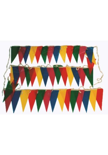 Αποκριάτικο Αξεσουάρ Γιρλάντα με Πολύχρωμες Σημαίες (12m)