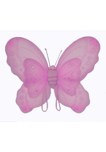 Αποκριάτικο Αξεσουάρ Ροζ Φτερά Πεταλούδας