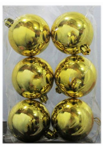 Χριστουγεννιάτικες Μπάλες Χρυσές - Σετ 6 τεμ. (6cm)