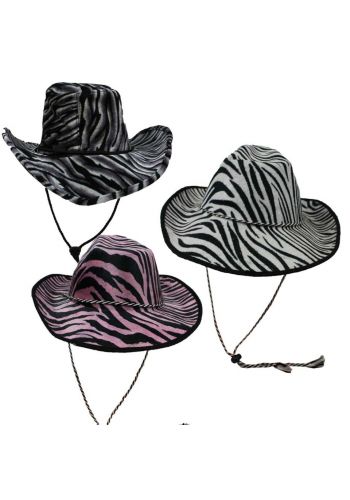 Αποκριάτικο Αξεσουάρ Καπέλο Κάου Μπόυ Ζεβρέ (3 Χρώματα)