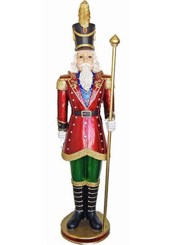 Χριστουγεννιάτικος Διακοσμητικός Στρατιώτης Βασιλιάς, με Χρυσό Σκήπτρο (156cm)
