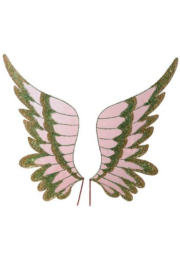 Χριστουγεννιάτικα Πλαστικά Διακοσμητικά Φτερά Ροζ (100cm)