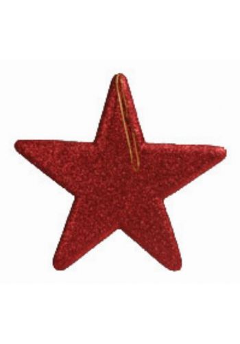 Χριστουγεννιάτικο Κρεμαστό Διακοσμητικό Κόκκινο Αστέρι Οροφής (25cm)