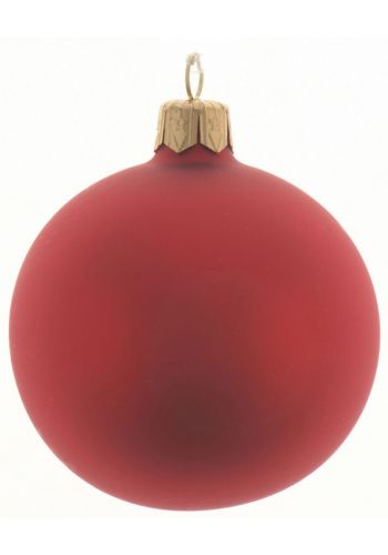 Χριστουγεννιάτικη Μπάλα Οροφής Γυάλινη Κόκκινη Ματ (15cm)