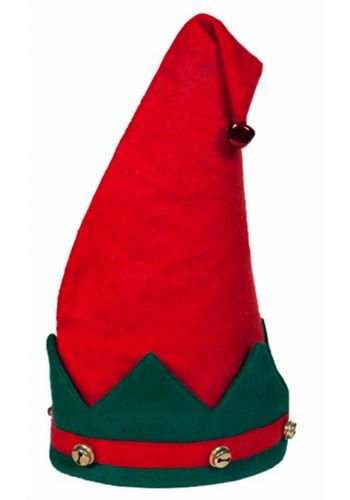 Χριστουγεννιάτικος Σκούφος Ξωτικού Κόκκινος, με Κουδουνάκια (38cm)