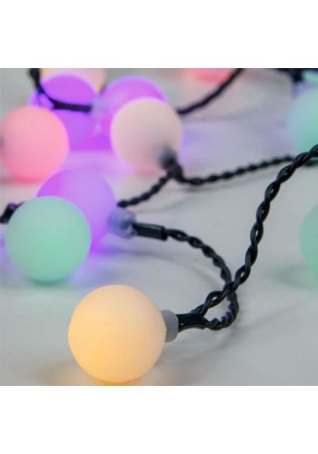 80 Πολύχρωμα Φωτάκια LED, με Μπαλίτσες (6,5m)