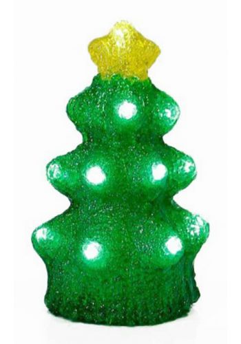 Χριστουγεννιάτικο Φωτιζόμενο Ακρυλικό Δεντράκι με led (16cm)