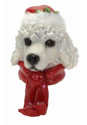 Χριστουγεννιάτικη Κεραμική Πολύχρωμη Διακοσμητική Κρεμάστρα, Σκύλος με Κασκόλ (26cm)