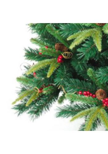 Χριστουγεννιάτικο Δέντρο FORBES SLIM FIR με Γκι και Κουκουνάρια (2,1m)