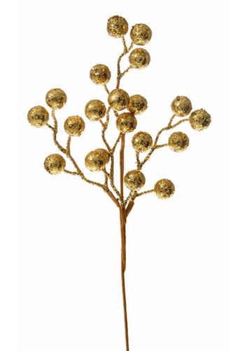 Χριστουγεννιάτικο Διακοσμητικό Κλαδί Χρυσό, με Στρας (40cm)