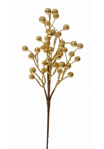 Χριστουγεννιάτικο Διακοσμητικό Κλαδί Χρυσό, με Στρας (36cm)