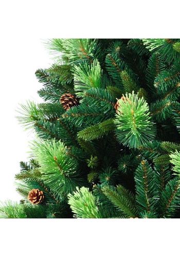 Χριστουγενιάτικο Παραδοσιακό Δέντρο KAMPALA PINE με Κουκουνάρια (2,1m)