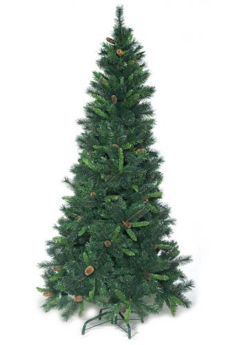 Χριστουγεννιάτικο Παραδοσιακό Δέντρο Smoky με Κουκουνάρια (2,1m)