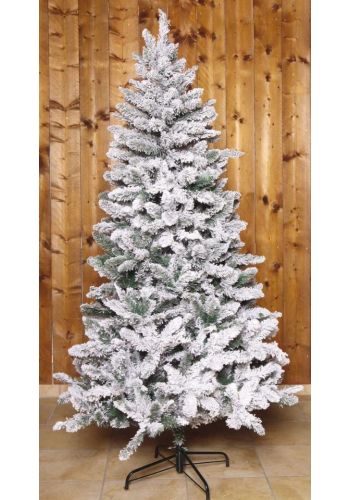 Χριστουγεννιάτικο Χιονισμένο Δέντρο FLOCKED PINE (2,1m)