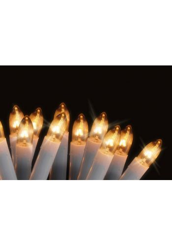 16 Λευκά Θερμά Φωτάκια, Κεράκια με Μανταλάκι (4,8m)