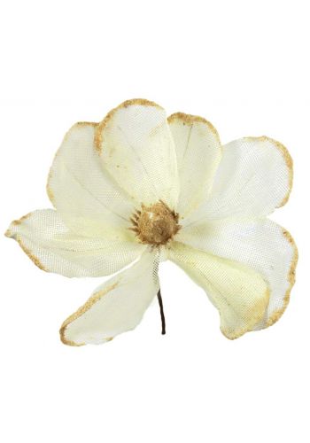 Χριστουγεννιάτικο Λουλούδι, Άσπρη Μανώλια (25cm)