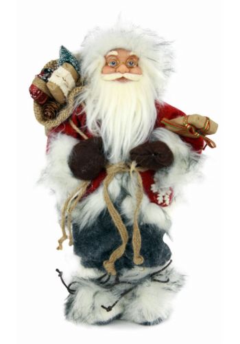 Χριστουγεννιάτικος Διακοσμητικός Πλαστικός Άγιος Βασίλης με Δώρα Κόκκινος (30cm)