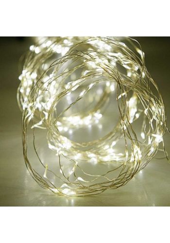 100 Λευκά Θερμά Φωτάκια LED Copper, Χταπόδι (10*1m)