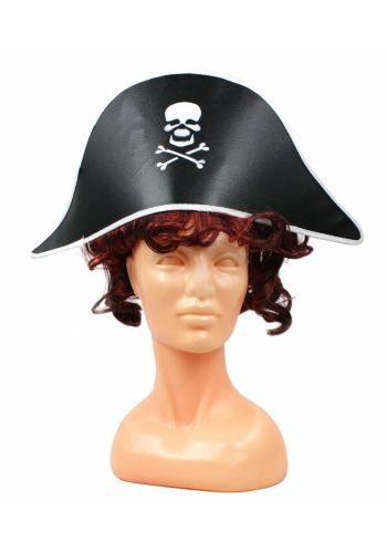 Αποκριάτικο Αξεσουάρ Καπέλο Πειρατή με Κόκκινα Μαλλιά