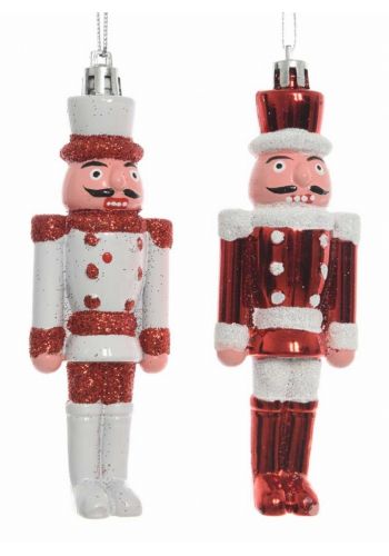 Χριστουγεννιάτικοι Κρεμαστοί Καρυοθραύστες - 2 Χρώματα (12cm) - 1 Τεμάχιο