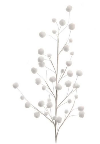 Χριστουγεννιάτικο Διακοσμητικό Λευκό Κλαδί Χιονισμένο (55cm)
