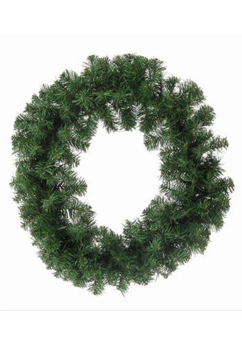 Χριστουγεννιάτικο Διακοσμητικό Στεφάνι Πράσινο, με 150 Φύλλα (50cm)