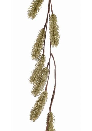 Χριστουγεννιάτικη Διακοσμητική Γιρλάντα, Χρυσή με Φύλλα (100cm)