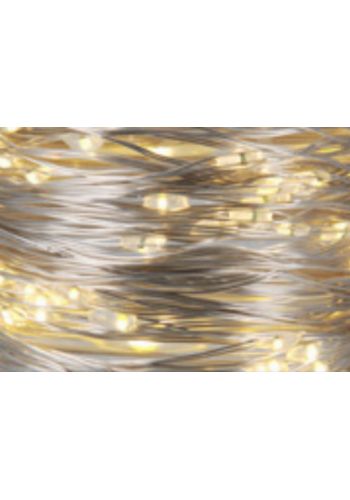 100 Λευκά Θερμά Φωτάκια LED Copper Μπαταρίας (5m)