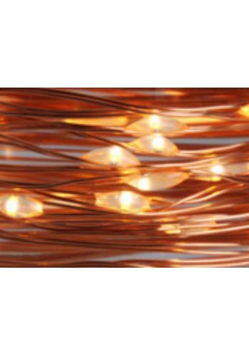 100 Λευκά Θερμά Φωτάκια LED Copper, με Μπαταρία (5m)