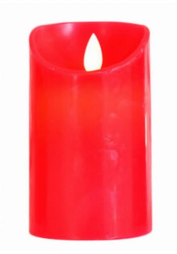 Χριστουγεννιάτικο Διακοσμητικό Κερί, Κόκκινο με LED (13cm)