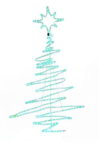 Χριστουγεννιάτικo Δέντρο με 9m Πράσινο Φωτοσωλήνα LED (120cm)