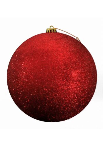 Χριστουγεννιάτικη Μπάλα Οροφής Κόκκινη με Στρας (19cm)
