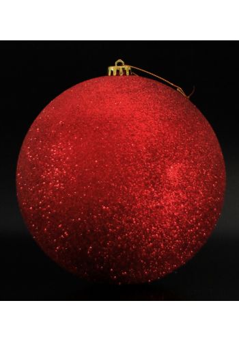 Χριστουγεννιάτικη Κόκκινη Μπάλα Οροφής με Στρας (20cm)