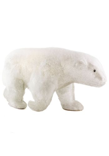 Χριστουγεννιάτικη Φωτιζόμενη Χιονισμένη Αρκούδα με LED (42cm)