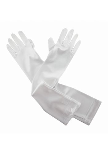 Αποκριάτικο Αξεσουάρ Μεγάλα Λευκά Γάντια