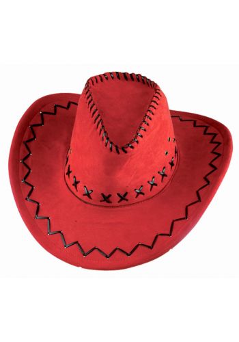 Αποκριάτικο Αξεσουάρ Καπέλο Κάου Μπόι (Κόκκινο)