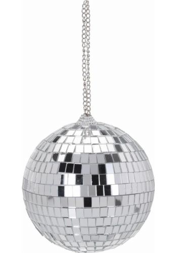 Χριστουγεννιάτικη Μπάλα Ασημί Disco (12cm)