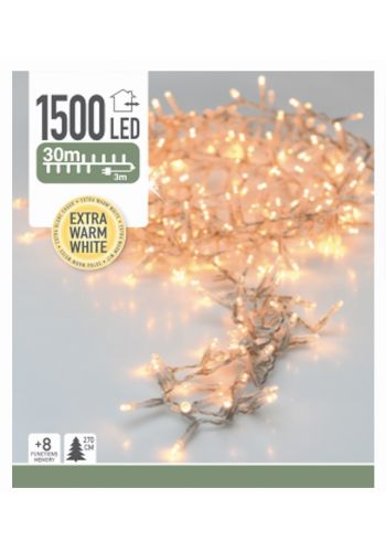 1500 Gold Θερμά Φωτάκια LED Snake Εξωτερικού Χώρου, με 8 Προγράμματα 31V (30m)