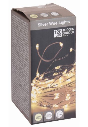 120 Λευκά Θερμά Φωτάκια LED Copper Εξωτερικού Χώρου