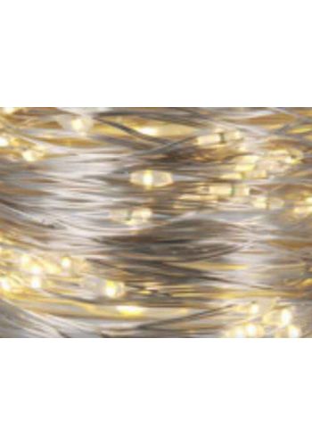 80 Λευκά Θερμά Φωτάκια LED Copper Μπαταρίας (4m)