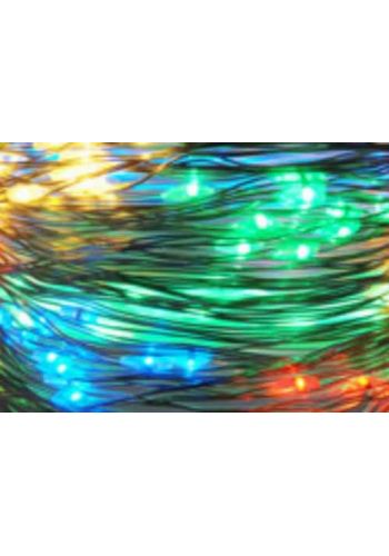 80 Πολύχρωμα Φωτάκια LED Copper Μπαταρίας (4m)