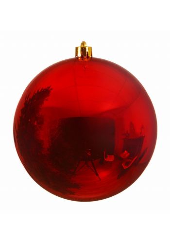 Χριστουγεννιάτικη Μπάλα Οροφής Κόκκινη Γυαλιστερή (14cm)