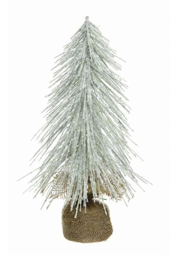 Χριστουγεννιάτικo Διακοσμητικό Πλαστικό Δεντράκι Χιονισμένο Πράσινο (30cm)